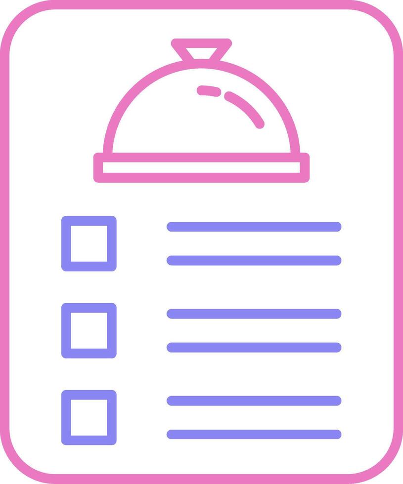 Menu Linear Two Colour Icon vector