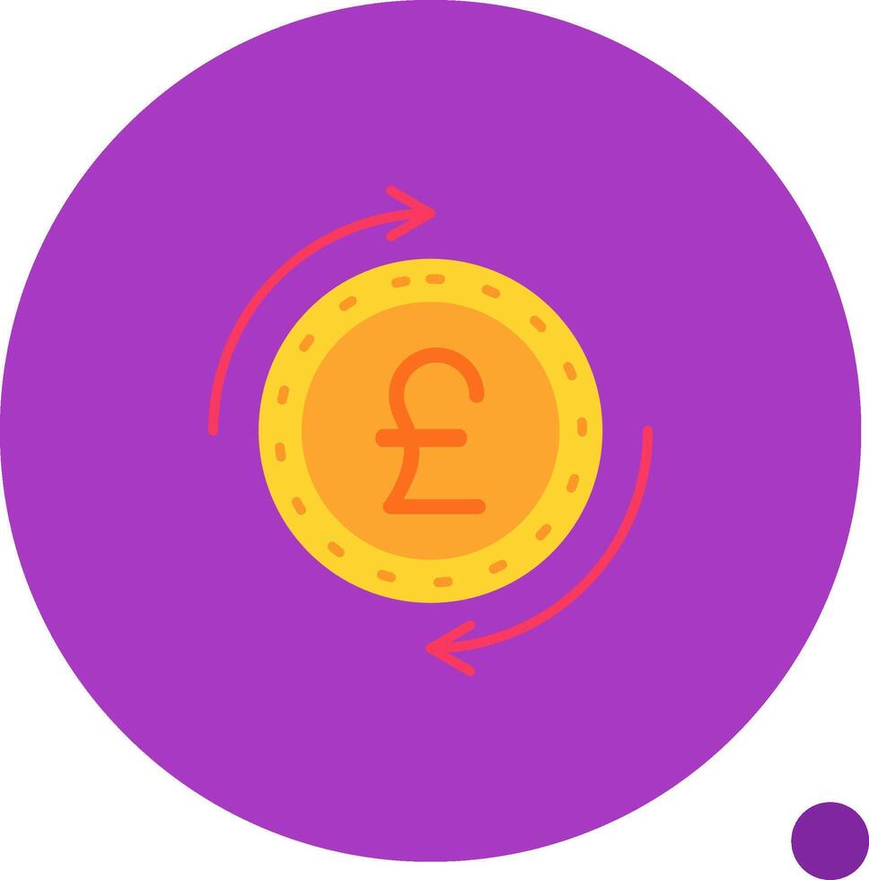 Pound Long Circle Icon vector