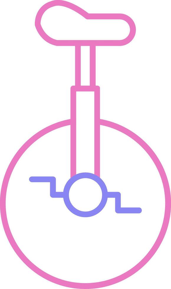 Monocycle Linear Two Colour Icon vector