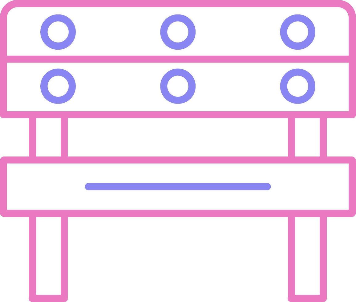 Bench Linear Two Colour Icon vector