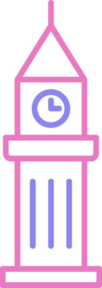 Tower Linear Two Colour Icon vector