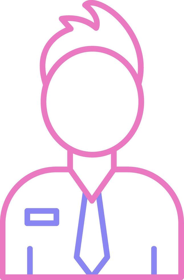 Employee Linear Two Colour Icon vector
