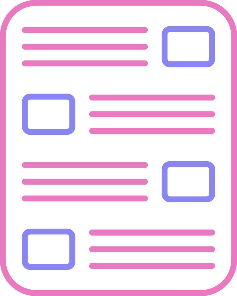 List Linear Two Colour Icon vector