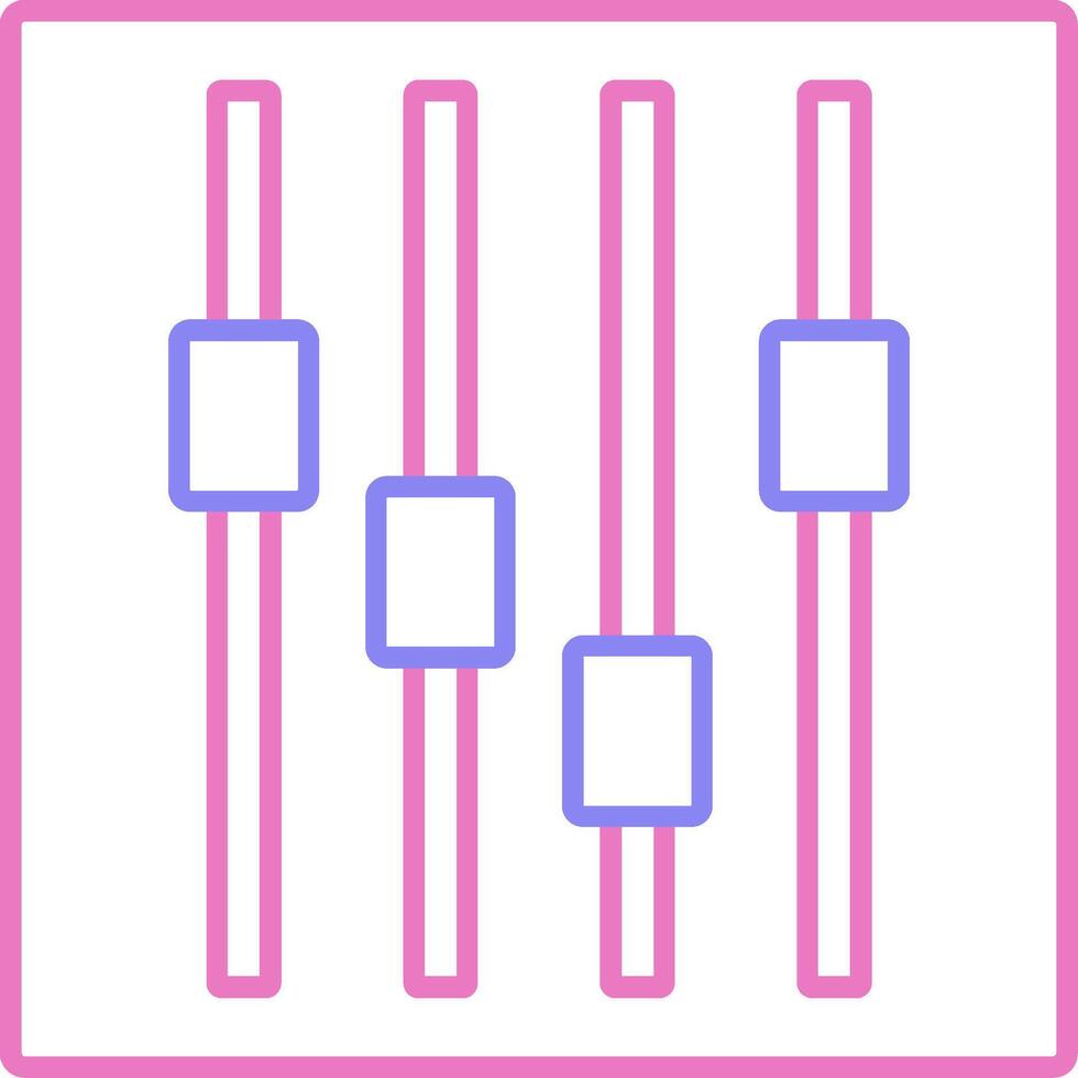 faders lineal dos color icono vector