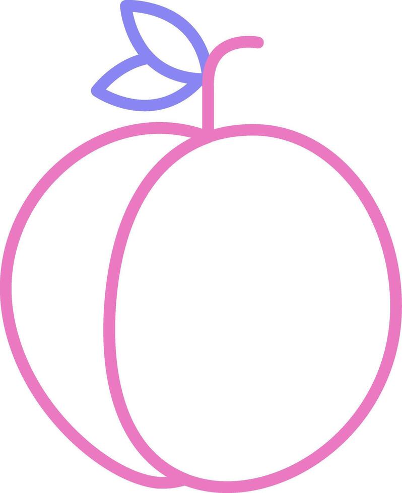 Peach Linear Two Colour Icon vector