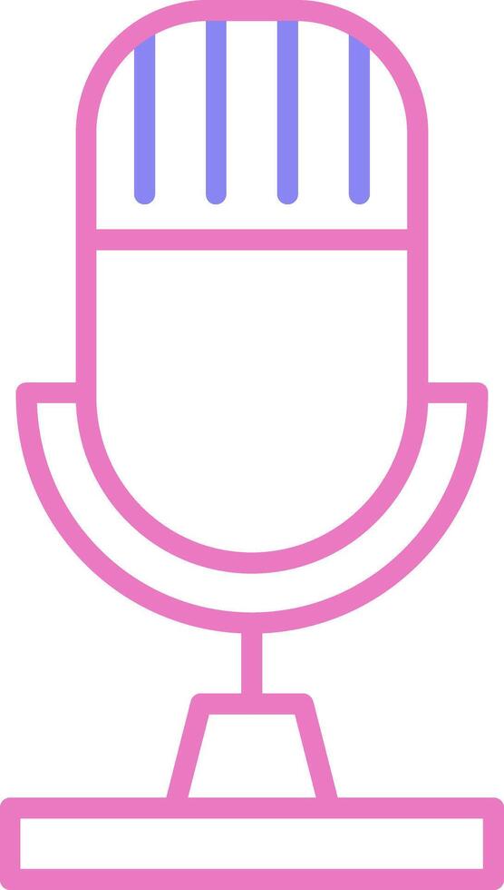 Microphone Linear Two Colour Icon vector