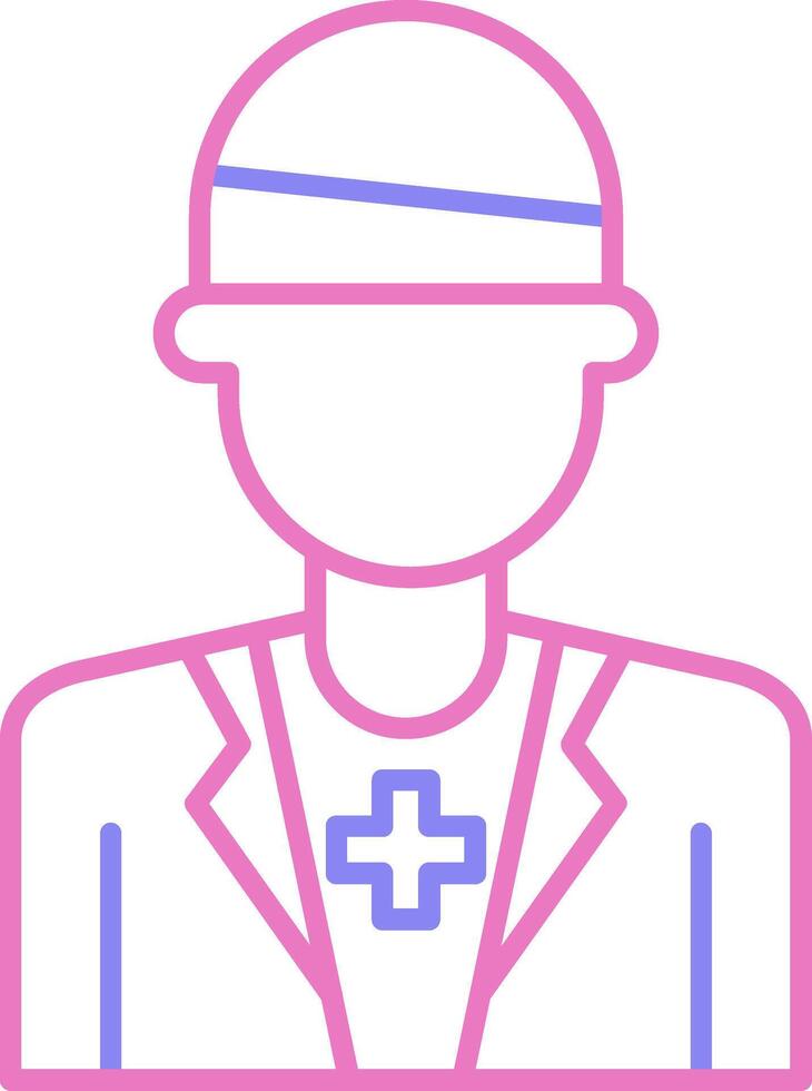 Patient Linear Two Colour Icon vector