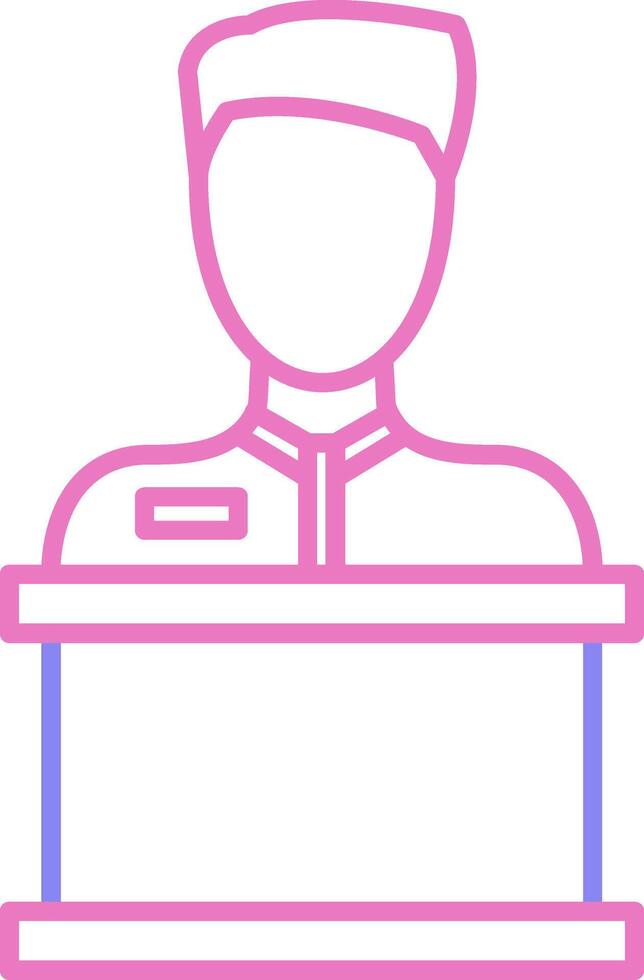 Reception Linear Two Colour Icon vector