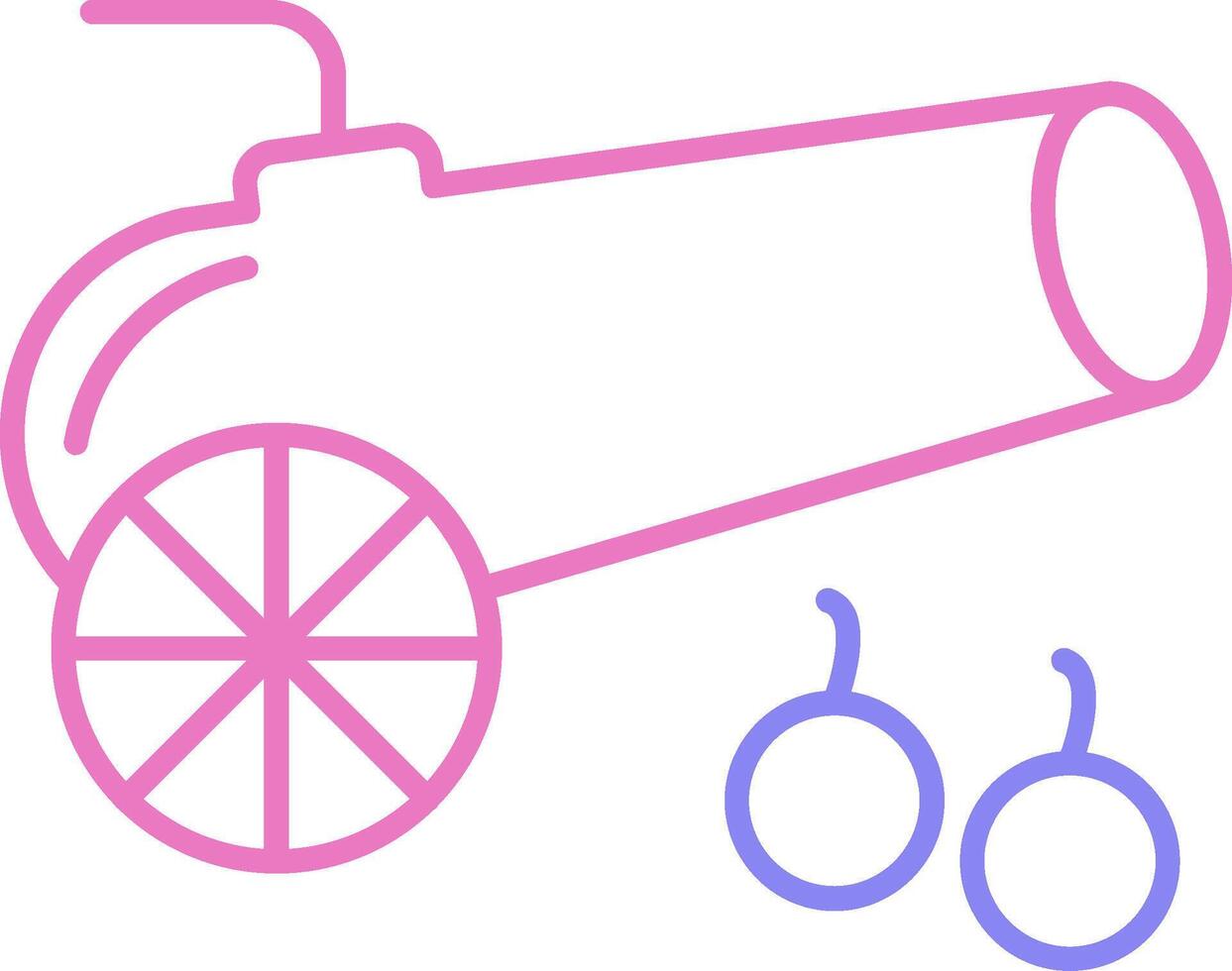 Cannon Linear Two Colour Icon vector