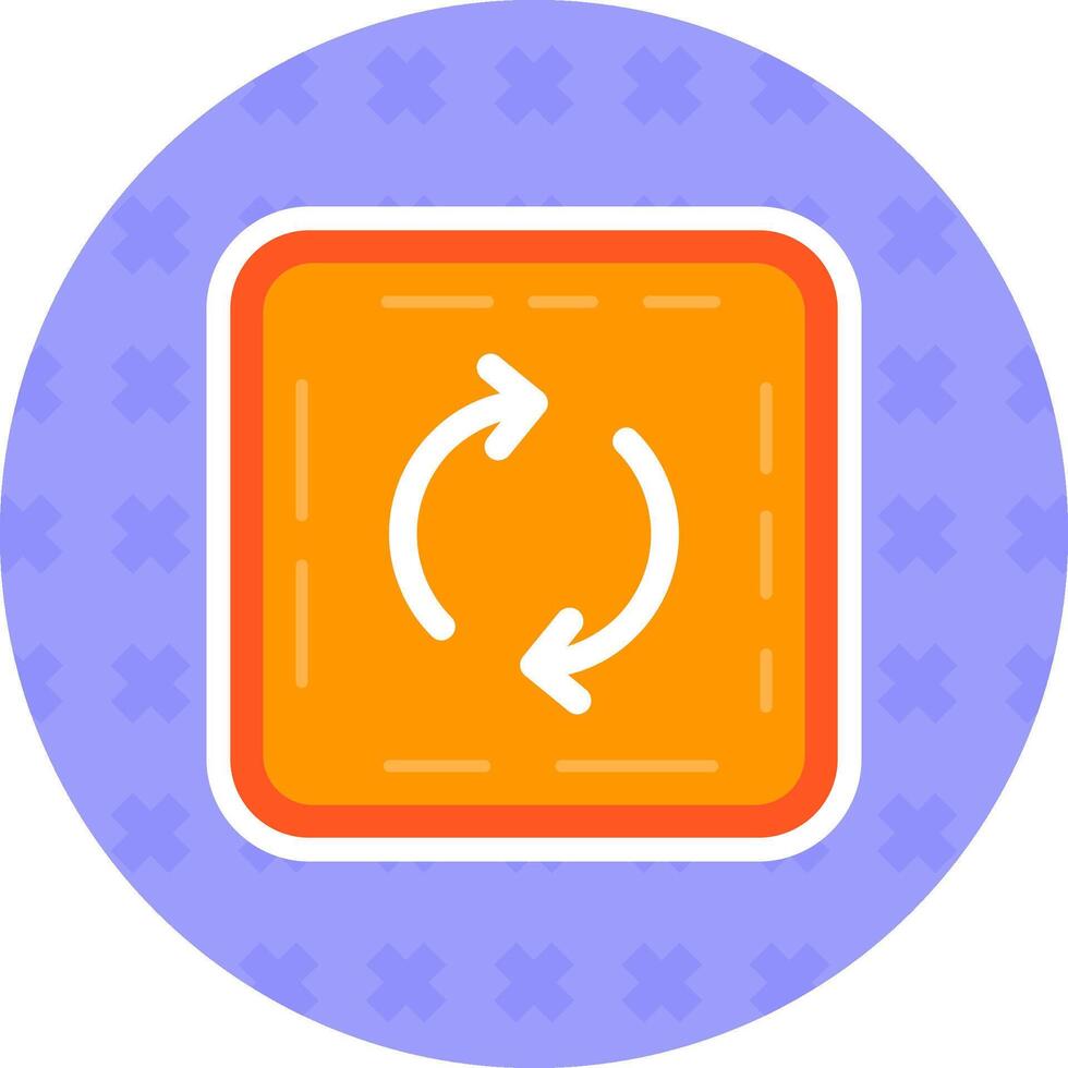 Loop Flat Sticker Icon vector