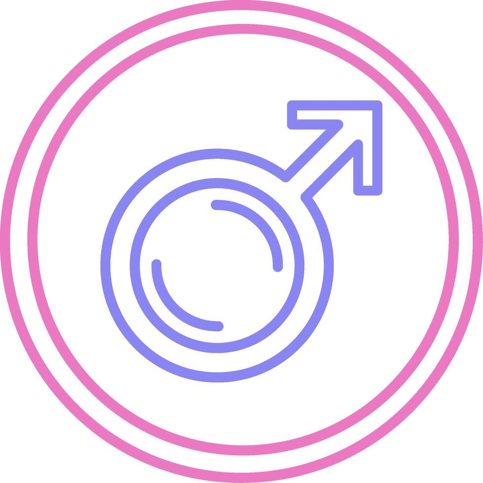 Male symbol Linear Two Colour Icon vector