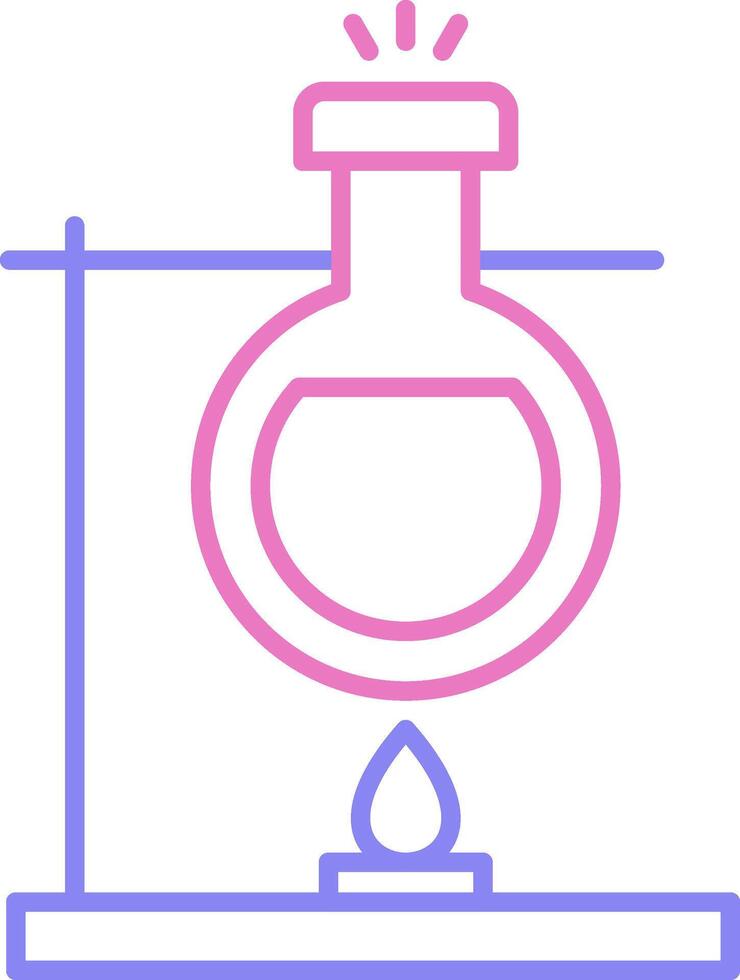 Bunsen Burner Linear Two Colour Icon vector