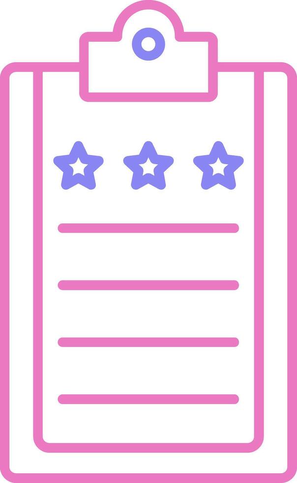Evaluation Linear Two Colour Icon vector