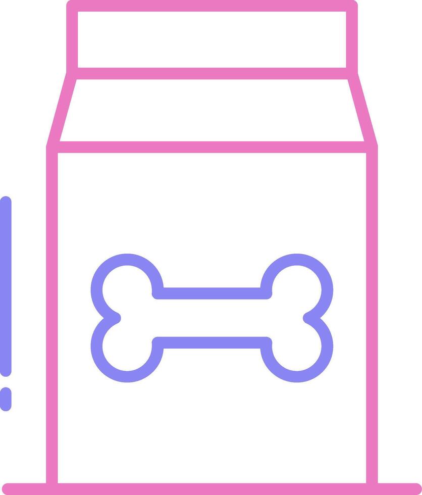 Pet Food Linear Two Colour Icon vector