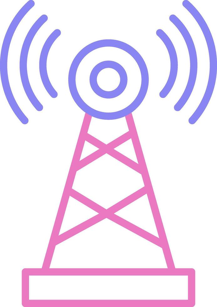 Telecommunications Linear Two Colour Icon vector