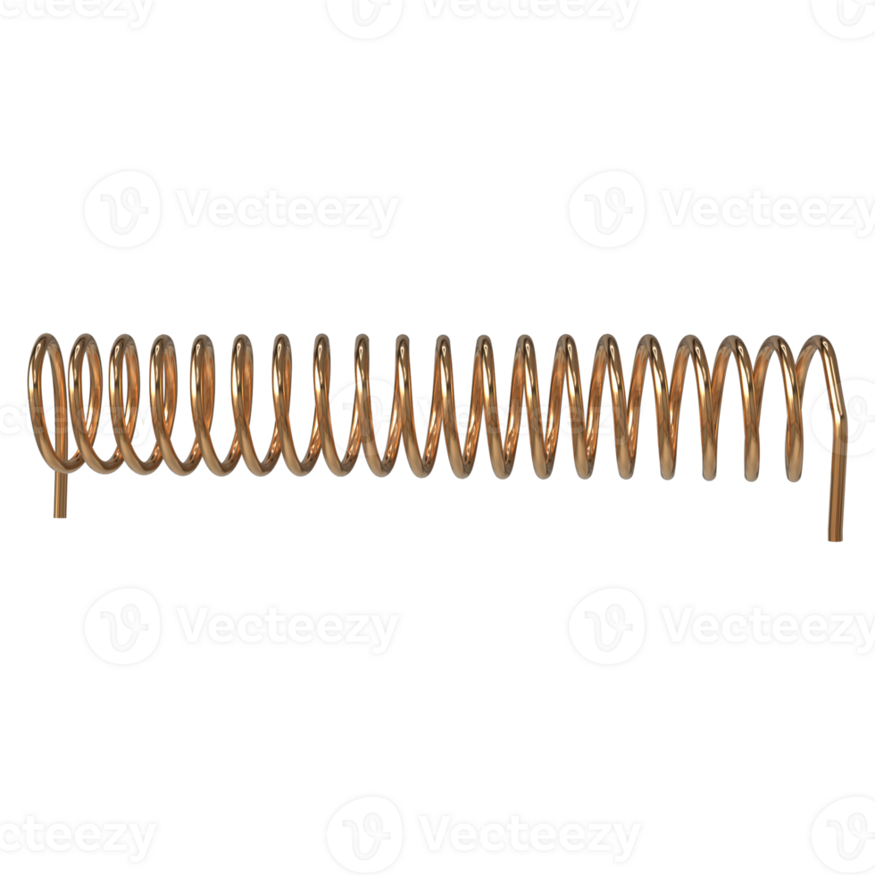 Realistic rendering of Solenoid Coil Electronics parts png