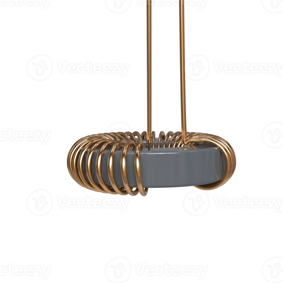 electrónico inductor representación, tecnología diseño elemento png