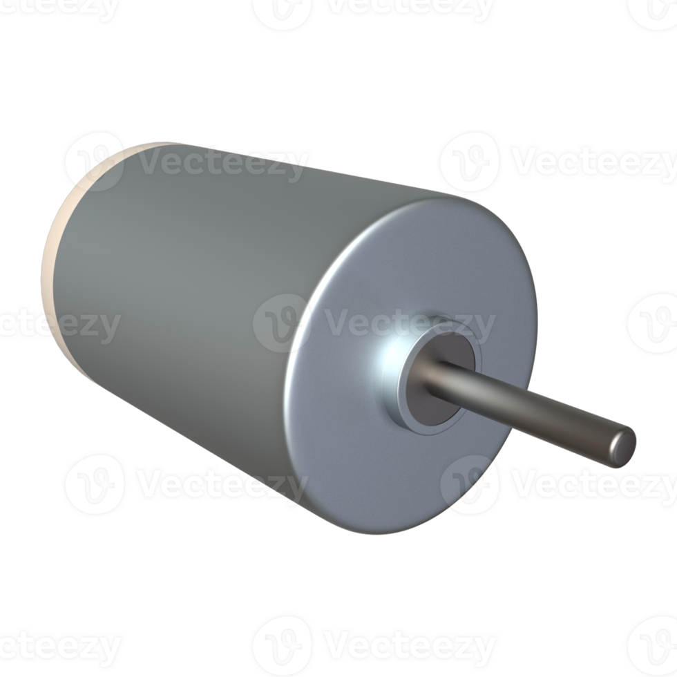 Realistic DC Motor 3D Rendering png