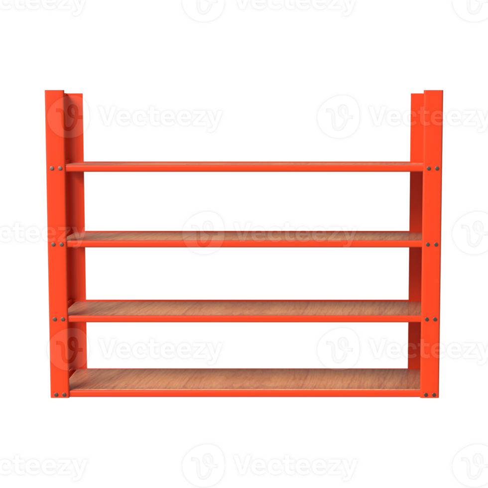 3D Rendering of Warehouse Shelf or Industrial rack png