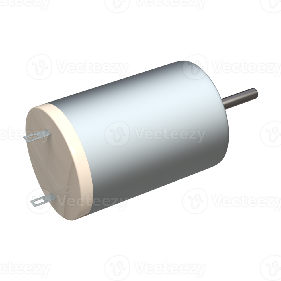 Realistic DC Motor 3D Rendering png