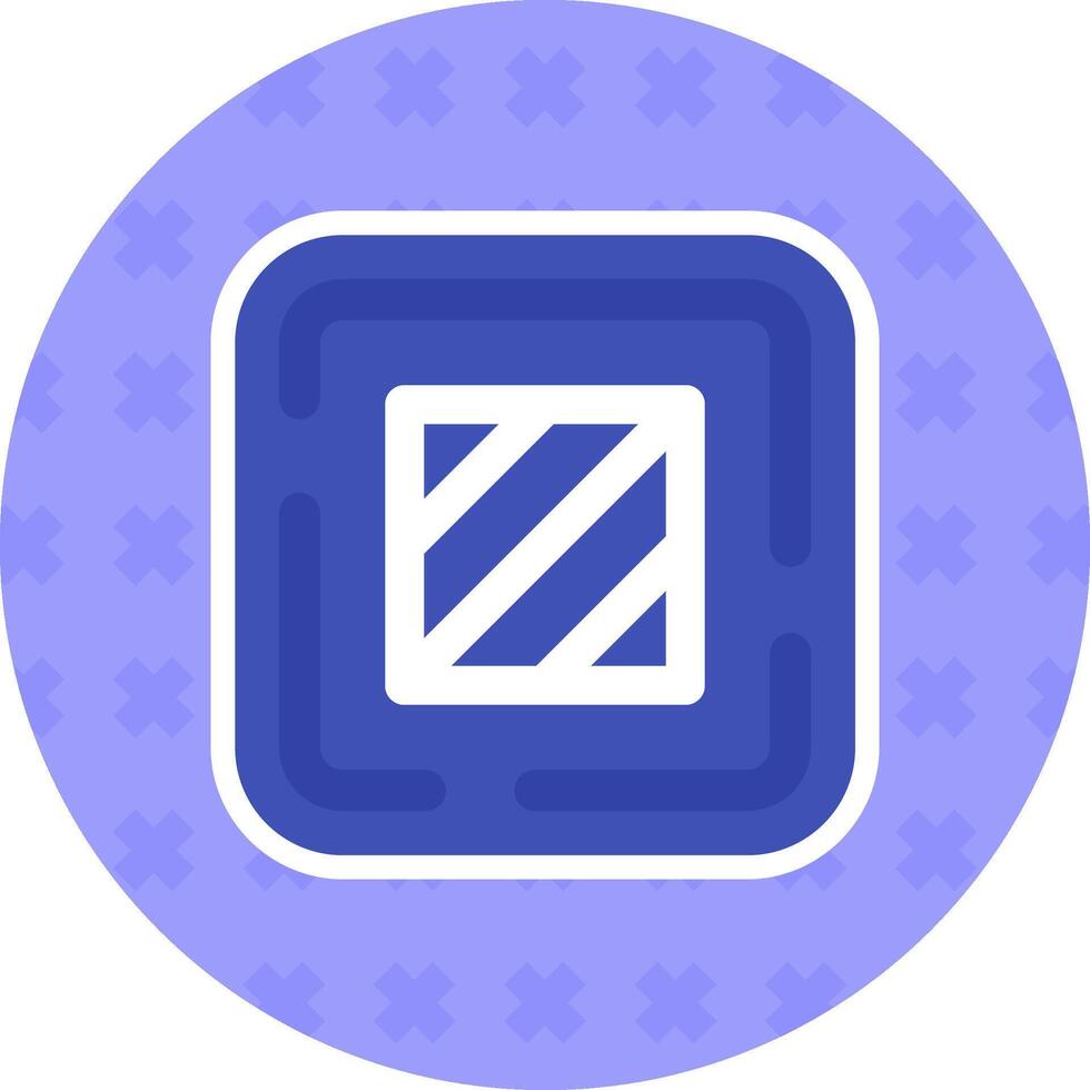 Square Flat Sticker Icon vector