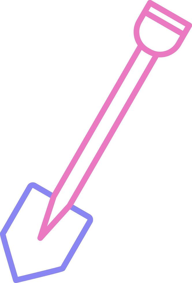 Shovel Linear Two Colour Icon vector