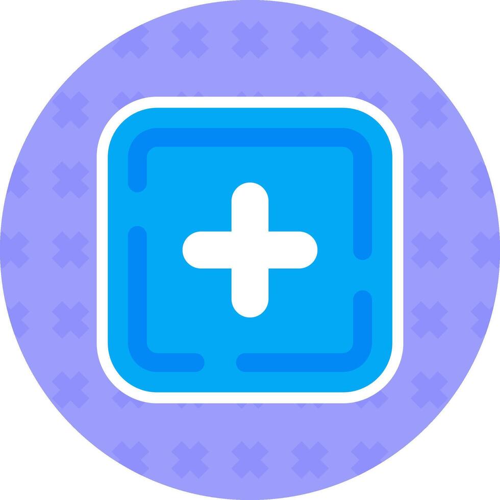 Add item Flat Sticker Icon vector