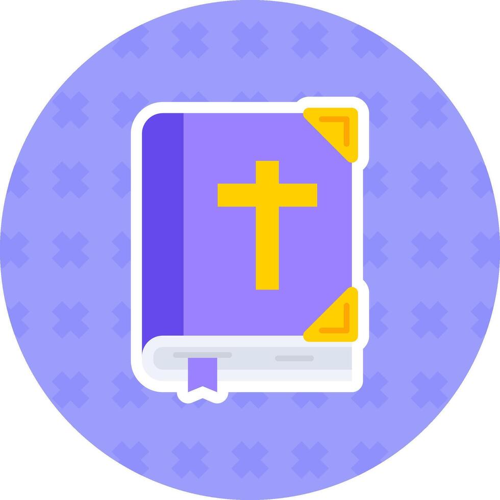 Bible Flat Sticker Icon vector