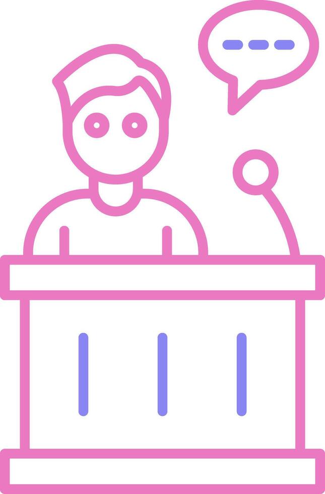 Speech Linear Two Colour Icon vector