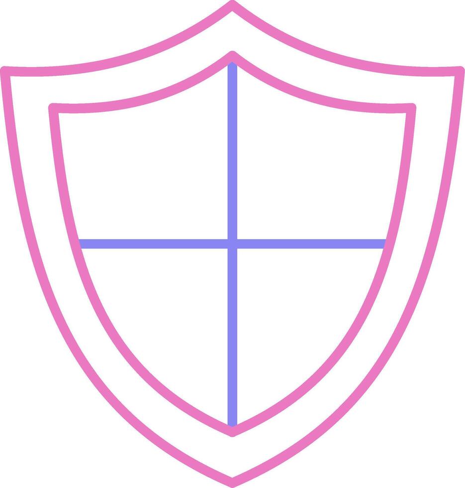 Shield Linear Two Colour Icon vector