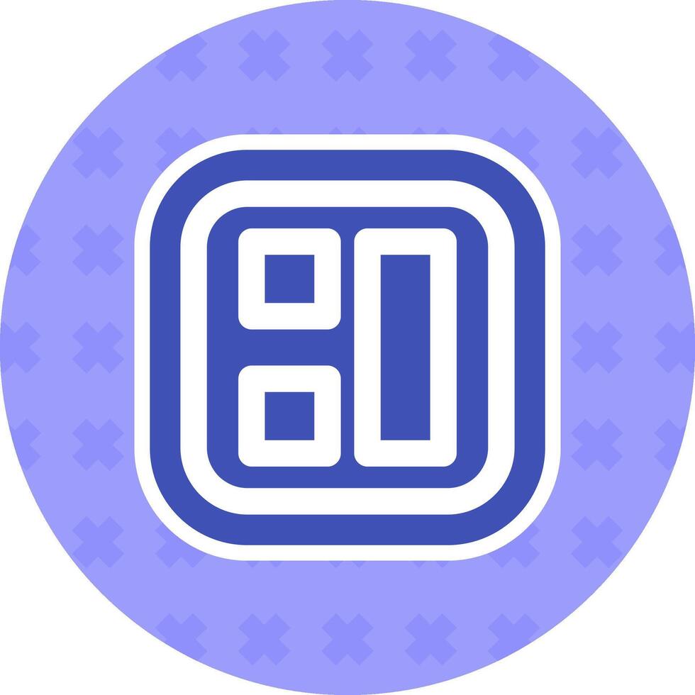 Layout Flat Sticker Icon vector