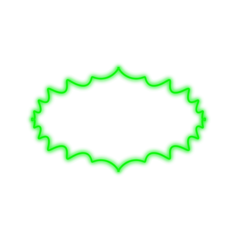 Green Neon Frame Banner png