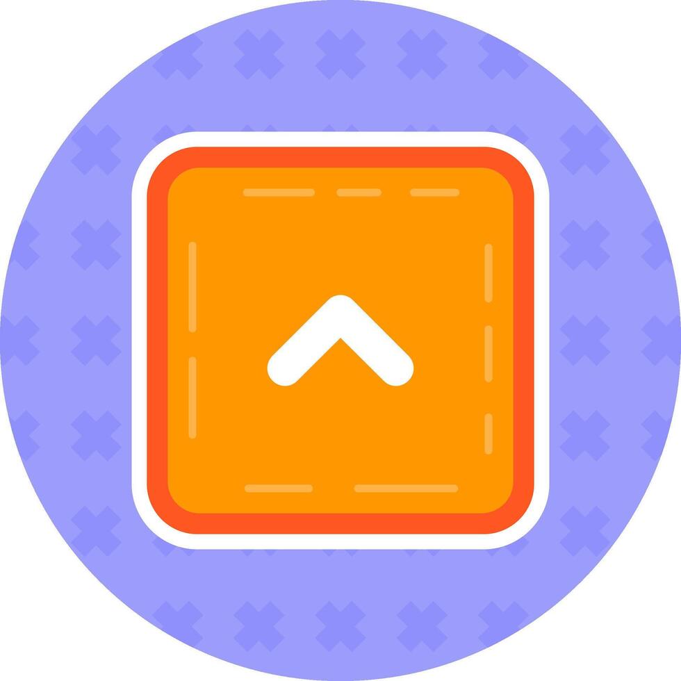 Chevron Flat Sticker Icon vector