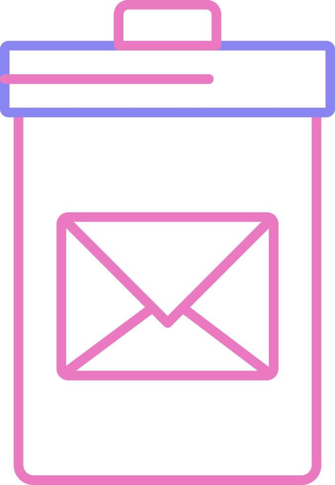 Delete Message Linear Two Colour Icon vector