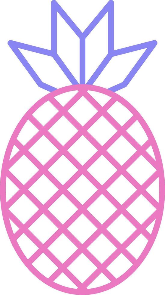 Pineapple Linear Two Colour Icon vector
