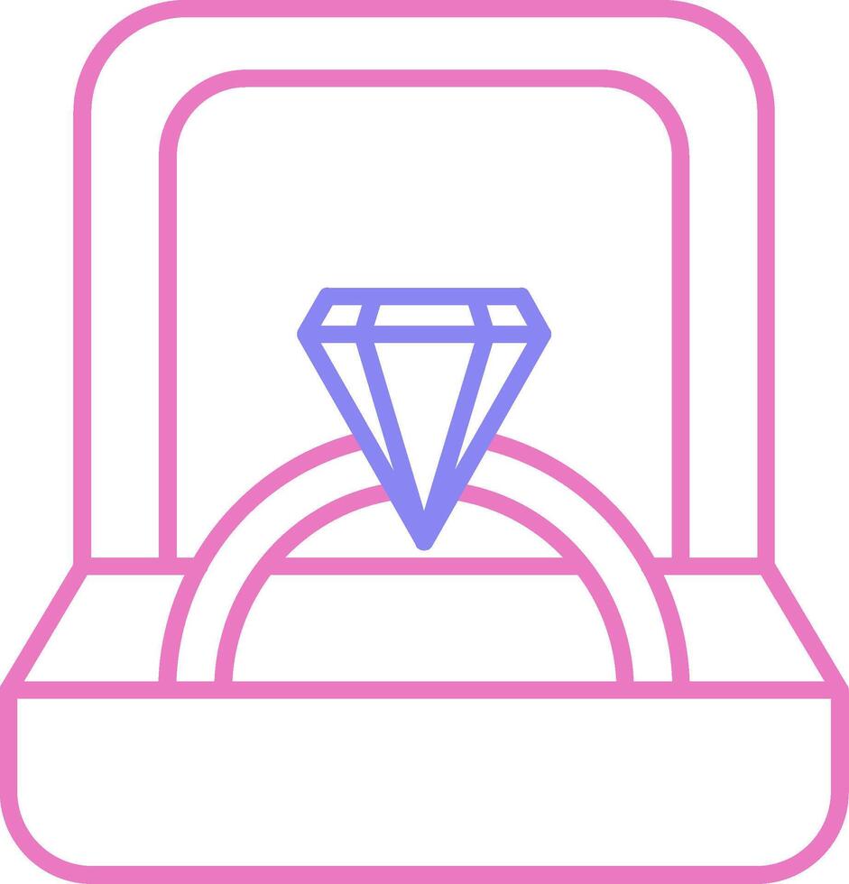 Ring Box Linear Two Colour Icon vector