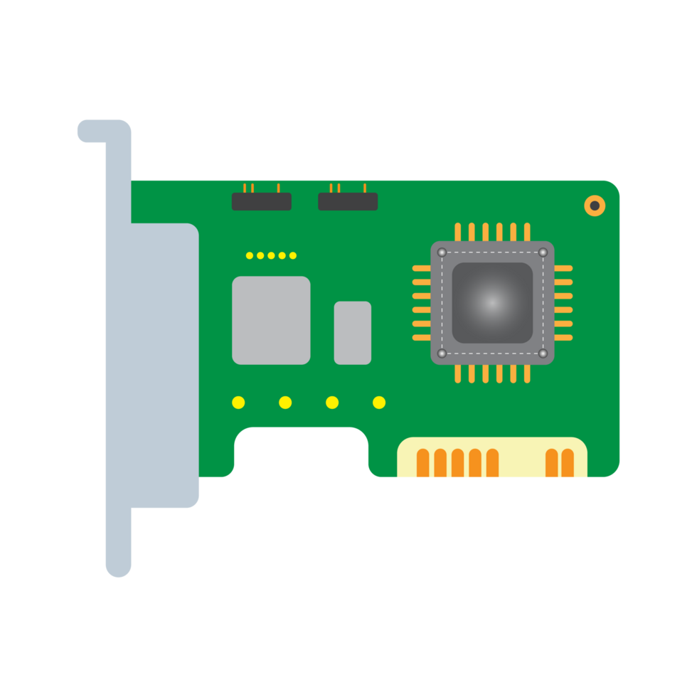 PCI card icon on transparent background - GPU icon png