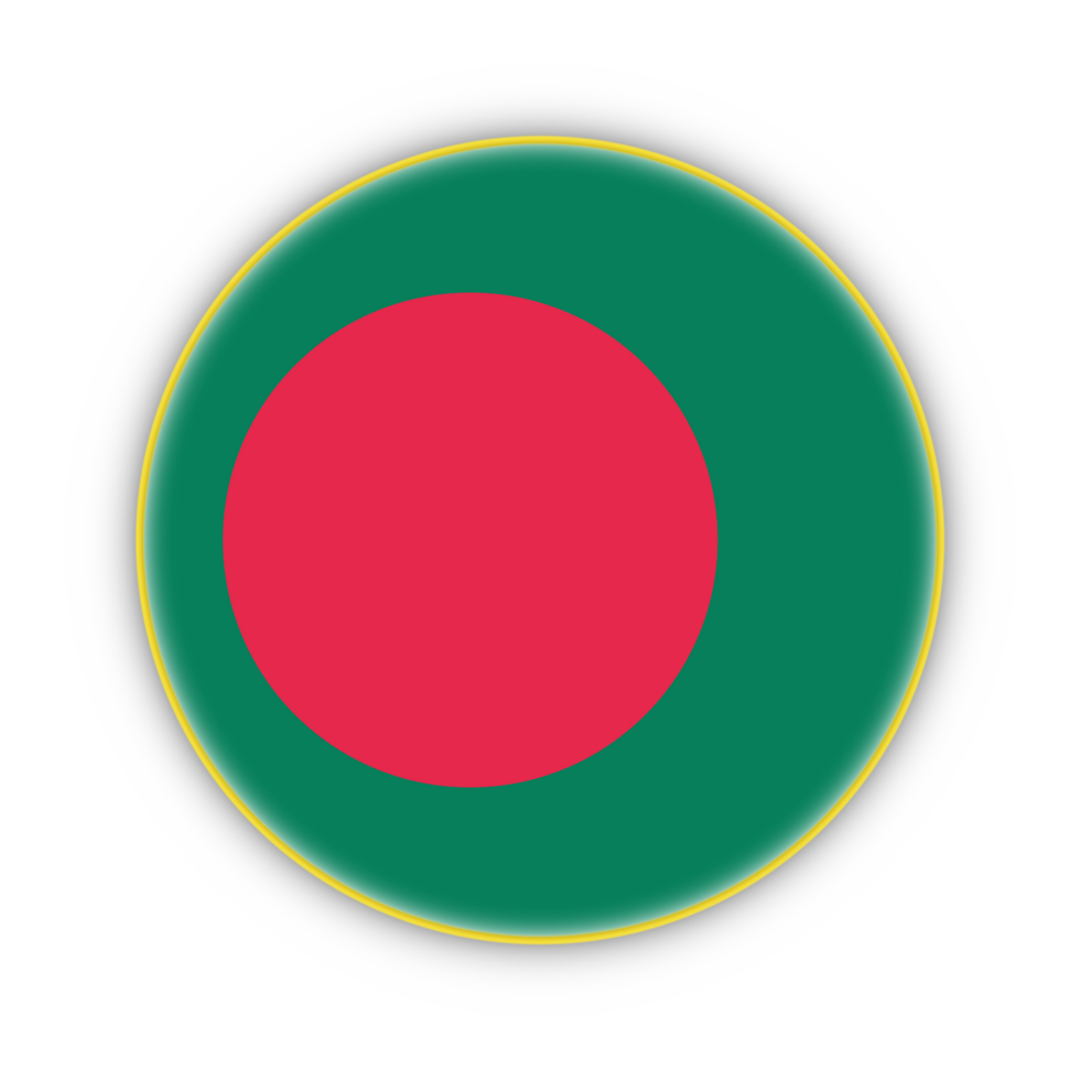 Bangladesh flag with yellow frame free PNG flag image With transparent background - National Flag