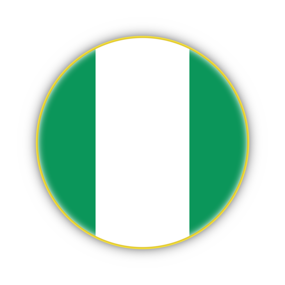 Nigeria bandiera con giallo telaio gratuito png bandiera Immagine con trasparente sfondo - nazionale bandiera