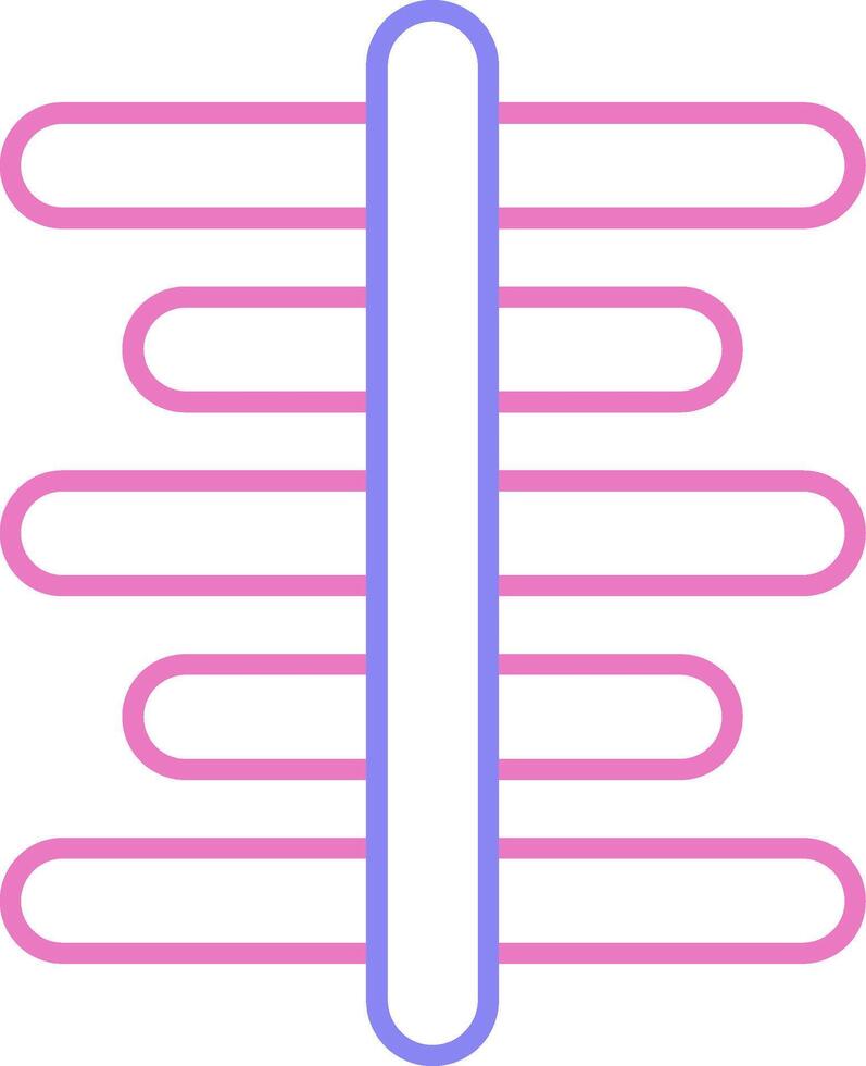 Center Align Linear Two Colour Icon vector