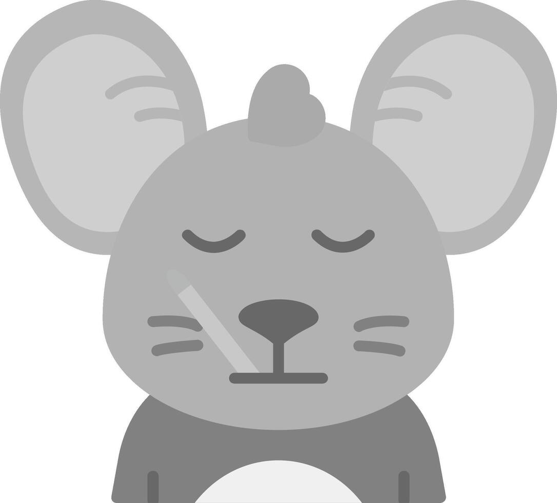 enfermo gris escala icono vector