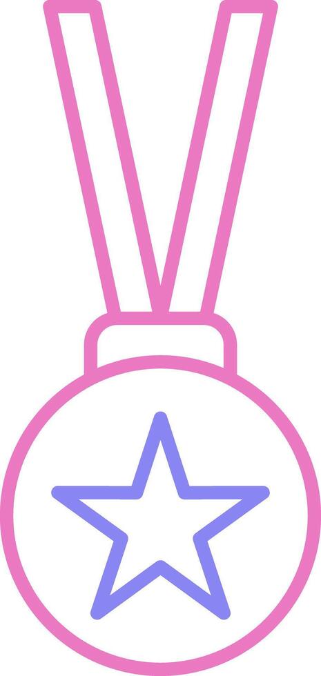 Medal Linear Two Colour Icon vector