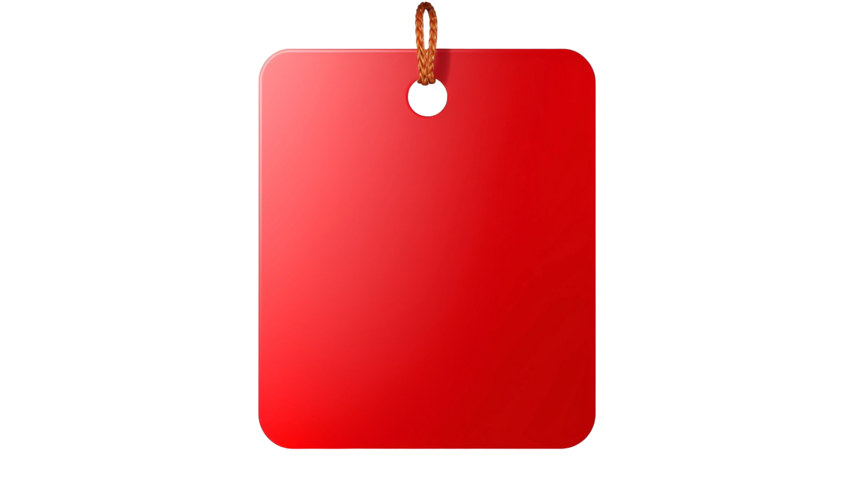 AI generated red price tag on a transparent background png