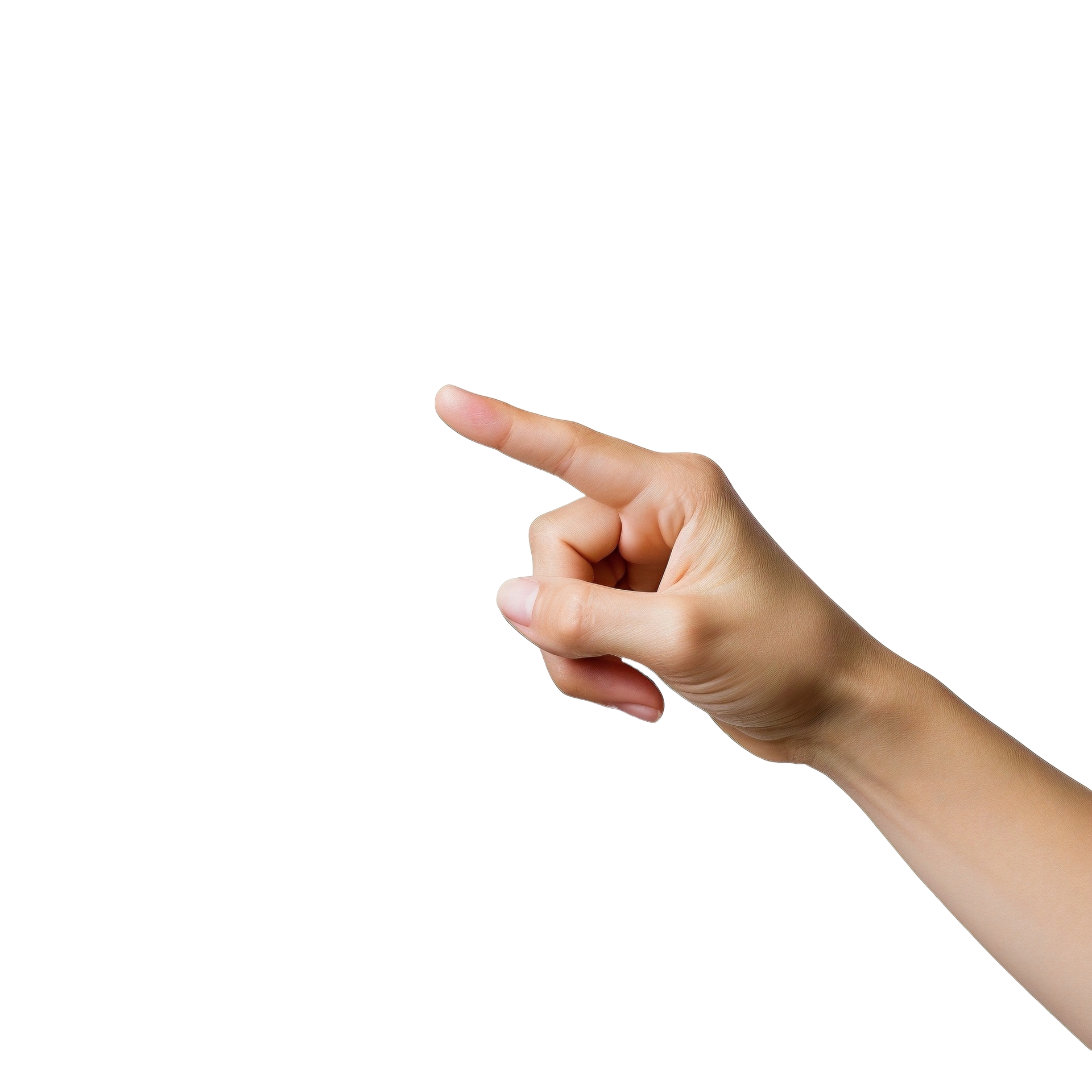 AI generated a hand pointing to the side with a finger 37796343 PNG