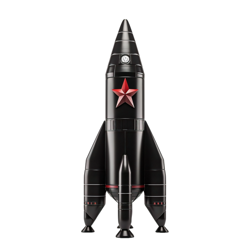 AI generated rocket ship on transparent background png