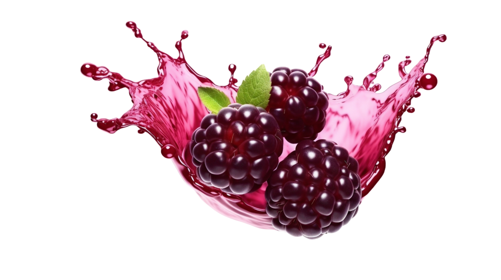 AI generated fresh berries and water splash on transparent background png