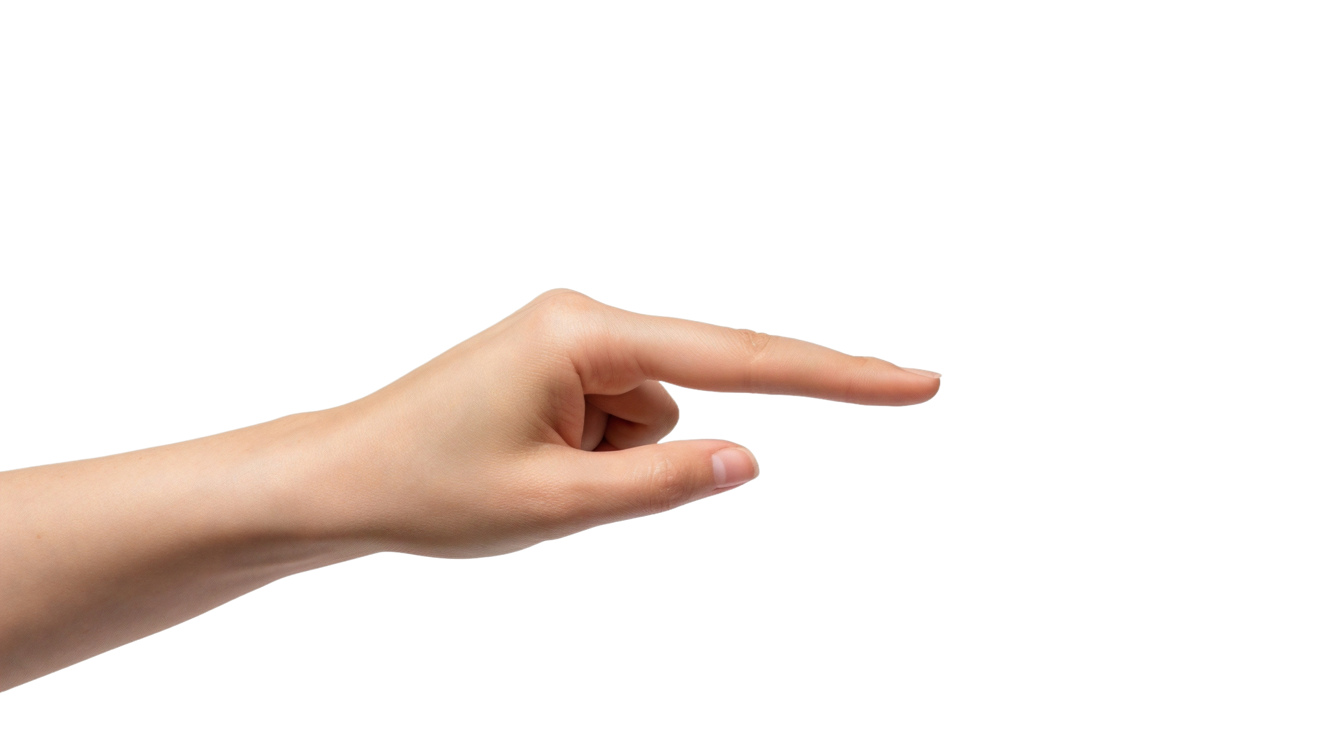 AI generated a hand pointing to the side with a finger 37796377 PNG
