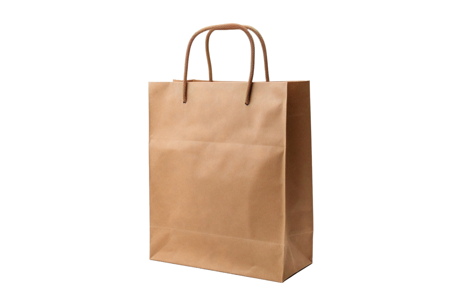 AI generated brown paper bag on transparent background png