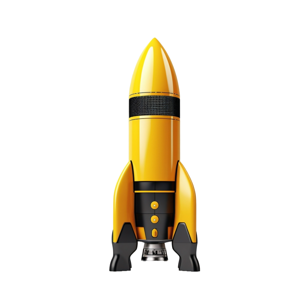 AI generated rocket ship on transparent background png