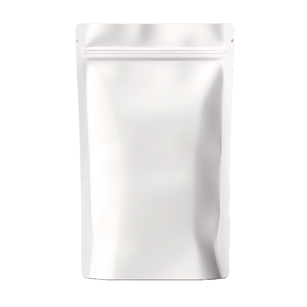 AI generated white plastic bag with a zipper on a transparent background png